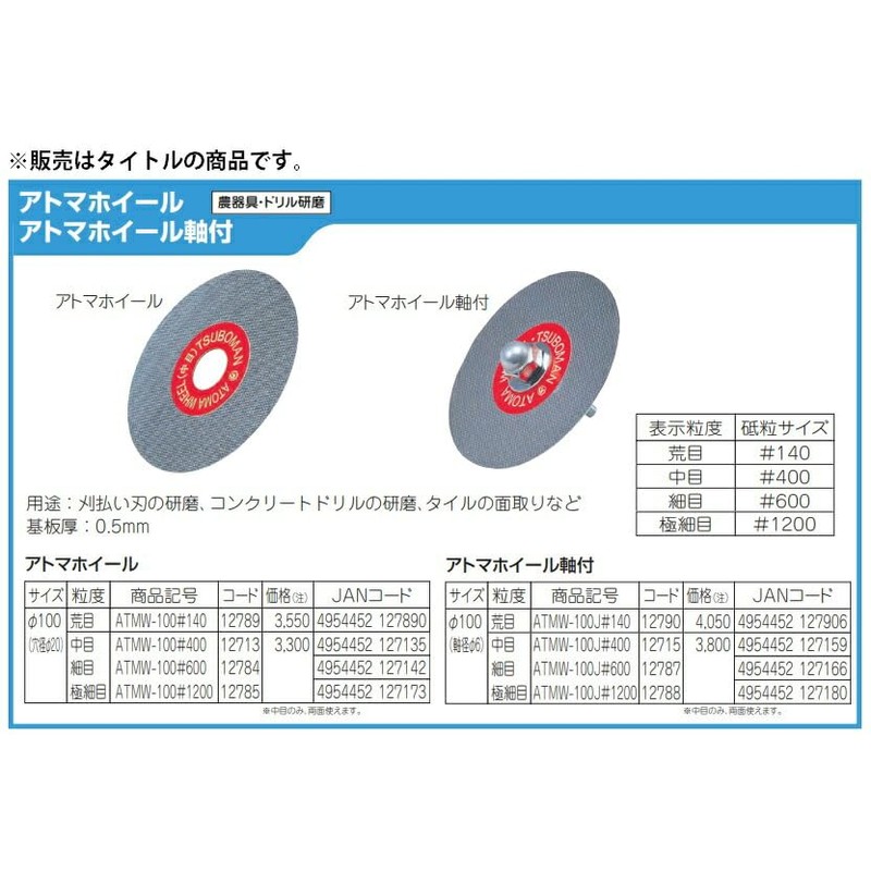 Tsuboman Diamond Atoma Wheel (Ultra Fine) No. 1200
