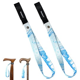 Paquete de 2 correas de muñeca ajustables universales para bastones de senderismo, accesorios antideslizantes y transpirables para personas mayores/senderismo para llevar cómodamente todo el