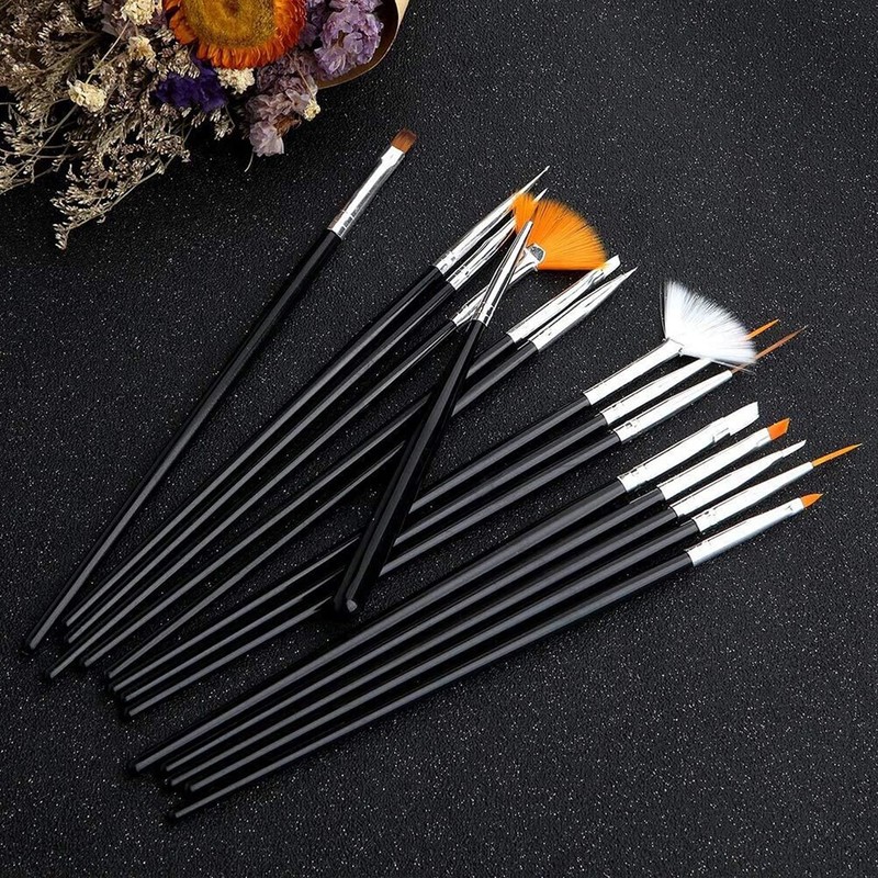 JOYJULY 20pcs Nail Art Design Tools, 15pcs Painting Brushes Set