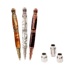 Skull Twist Ballpoint Pen Kit Starter Package Woodturning Project by tyzacktools