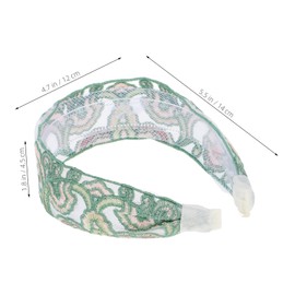SAFIGLE Fashionable Embroidered Floral Headband for Women Stylish Gauze Hair Accessory for Teens Comfortable and Versatile Hair Clip Floral Print Design for Daily Wear