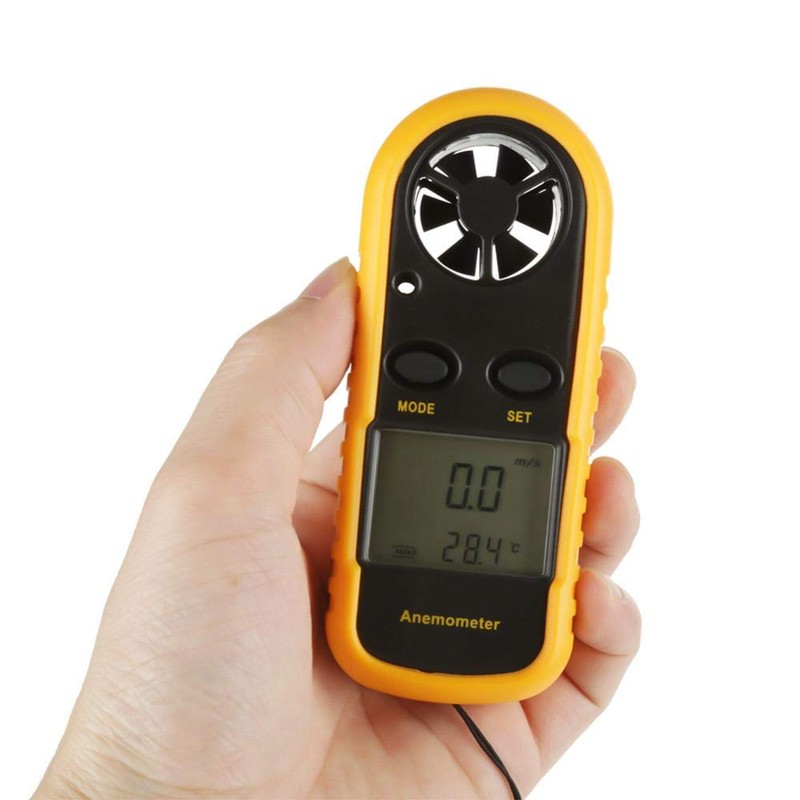 Wind Speed Gauge, Anemometer Portable Digital Air Flow Speed Meter