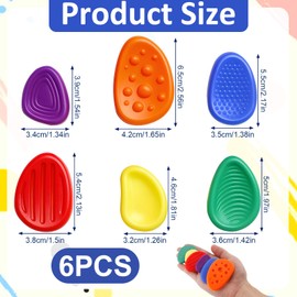 6 Stück Fidget Toys Sensory Stones, Beruhigendes Anti Stress Sensorik Spielzeug, Emotional Beruhigendes Spielzeug, zur Konzentrationsförderung Bei, Sensorik für Stressabbau für Erwachsene