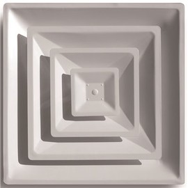 Truaire 2004CD/10 T-Bar 3 Cone Step Down Diffuser, 10" Collar, 2' X 2', 24" x 4.75" x 24"