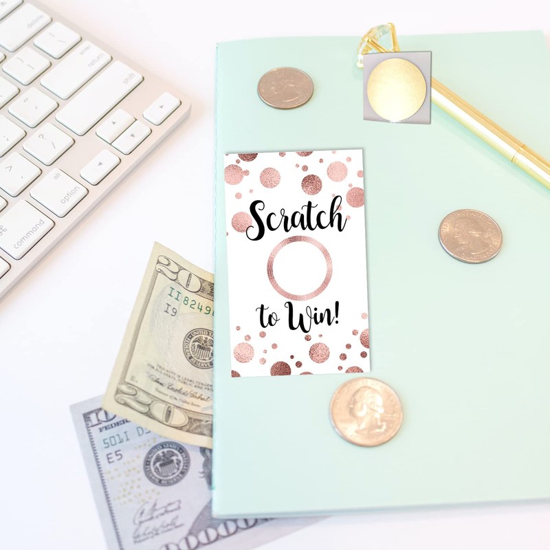50 Blank Gift Certificate Scratch Off Cards, Clients or as