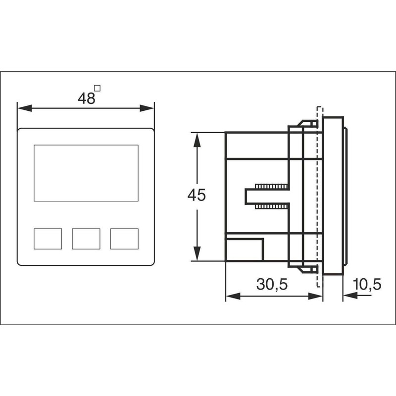 müller TC14.21 230V 50-60Hz, Digitaler Timer für den Schalttafeleinbau