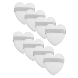 Ipetboom 8Pcs Heart Shaped Makeup for Loose and Setting Fluffy Face Sponges for Seamless Application Portable Cosmetic Tools for Foundation and Powder