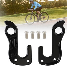 2 Bicycle Derailleur Hanger, Mechanical Shift Hook, Bicycle Rear Hook, Rear Derailleur Bicycle Accessories, Aluminium Alloy Heavy Duty Replacement Part with 4 Mounting Screws for Mountain Bike, Road