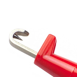 E-Z-HOOK Cable de prueba para multímetro, macro-gancho para perforación de aislamiento a enchufe estándar de banana (4 mm) cable de prueba (18 AWG PVC - 48 pulgadas de largo), juego de 2: rojo, negro