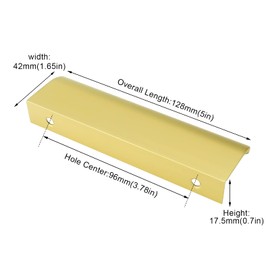 goldenwarm 10 Pack Kitchen Cabinet Handles 3-3/4 Inch Gold Finger Pulls for Cabinets Matte Gold Edge Pulls for Dresser Drawers Modern Kitchen Hardware, Aluminum Alloy