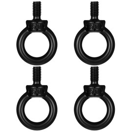 4PCS M6 Eye Bolts, Stainless Steel Male Thread Lifting Ring Eye Bolts, Shoulder Ring Threaded Screw Machinery Shoulder Eyebolt for Lifting Hanging