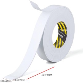 COUMENO Single-Sided Foam Tape COUMENO EVA Strong Adhesive Foam Strip 0.98in x 16.4FT Weatherproof Seal for Windows and Doors White