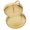 2 Tier Fruit Tray Gold Elegant Large Capacity Decorative Multi
