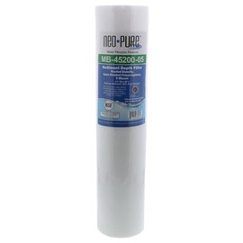Neo-Pure MB-45200 Series Sediment Depth Filter, 20-Inch Polypropylene Cartridge for Water and Fluid Filtration, NSF Listed, 1 or 5 Micron, Fits 20" x 4.5" Housings