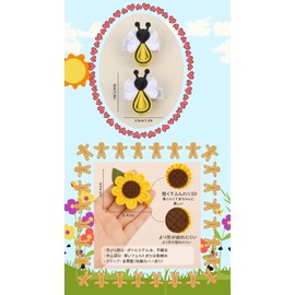 §Bg3 Baby Hairpin Baby Hair Clip for Thin Hair | No Pain Velcro Hair Ornament, Flower Motif, Set of 4 (White and Pink)