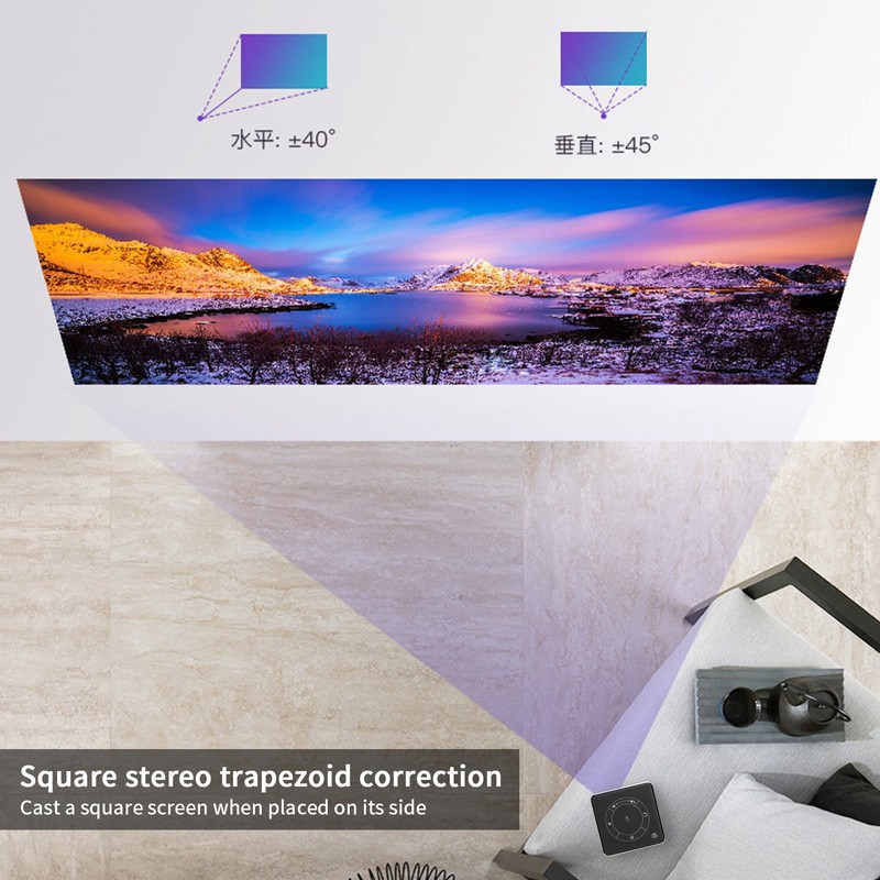 Mini Projector HD Smart Bluetooth Wireless Connection Home OnScreen Equipment