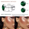 BLISI Green Onyx Pure Titanium Stud Earrings 5mm Natural Stone