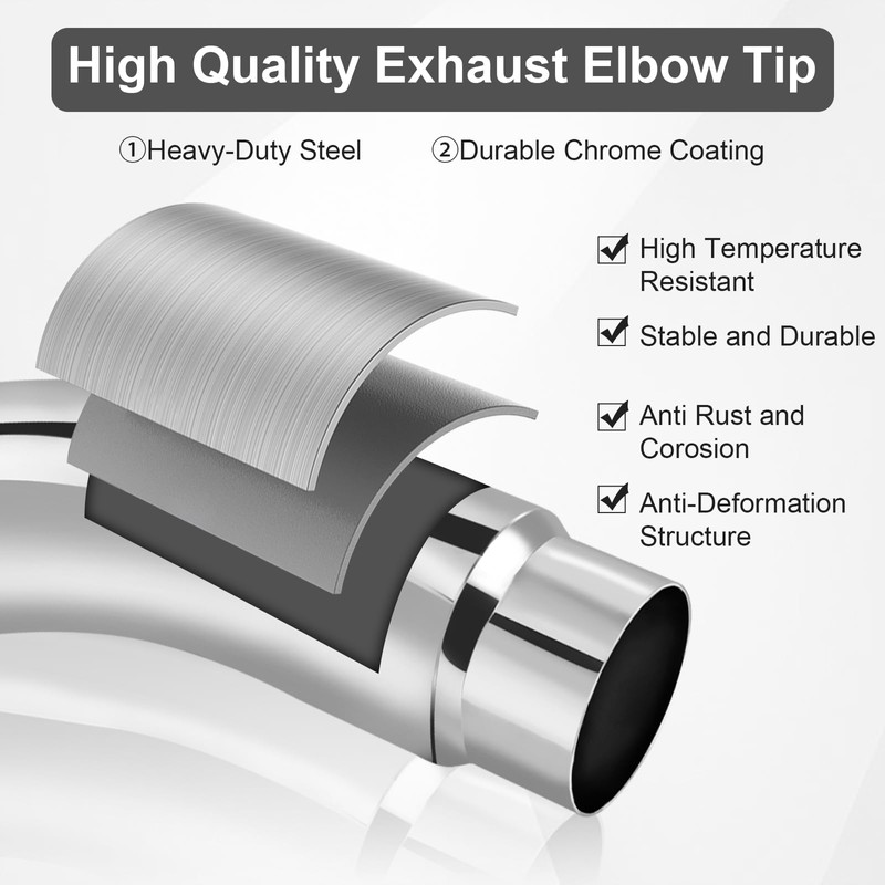 Cabtherlyn Diesel Exhaust Elbow Tip, 5" Inlet 6" Outlet Exhaust