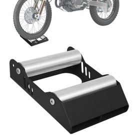 Motorcycle Wheel Cleaning Stand Paddock Roller Stand 600 Capacity Universal for Tire Cleaning Chain Lubrication for Dirt Pit Street Bike Black