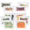 Reusable Ziplock Bag Set Food Storage Clear Extra Strong (10)