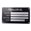 Blank Trailer VIN ID Plate Data TAG Serial Model Number