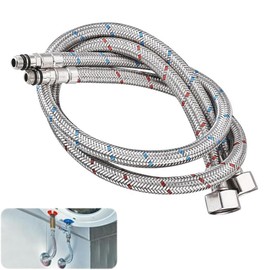 Aililong Flexible Mixer, Pack of 2 80 cm Extension Kitchen Sink Hose, Stainless Steel Flexible Kitchen Tap Connection Hoses for Rubinetto Miscelatori, Shower Head and Sink.