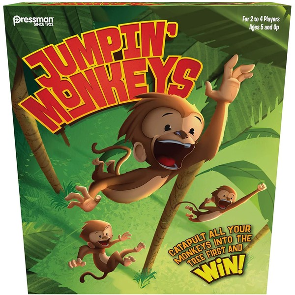 Pressman Jumpin' Monkeys: Catapult Your Monkeys Into The Tree to Win