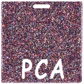 Abamilaka Iridescent PCA Badge Buddy Card Horizontal Bling Badge Reel Holder Buddies Acrylic Nursing Nurse Gifts for Women Glitter Nursing Accessories Identification Tags ID Name Cards