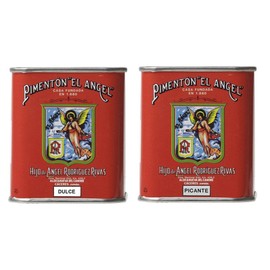Spanish Smoked Paprika. Hot & Sweet. Set of 2 tins. El Angel Brand (since 1880)