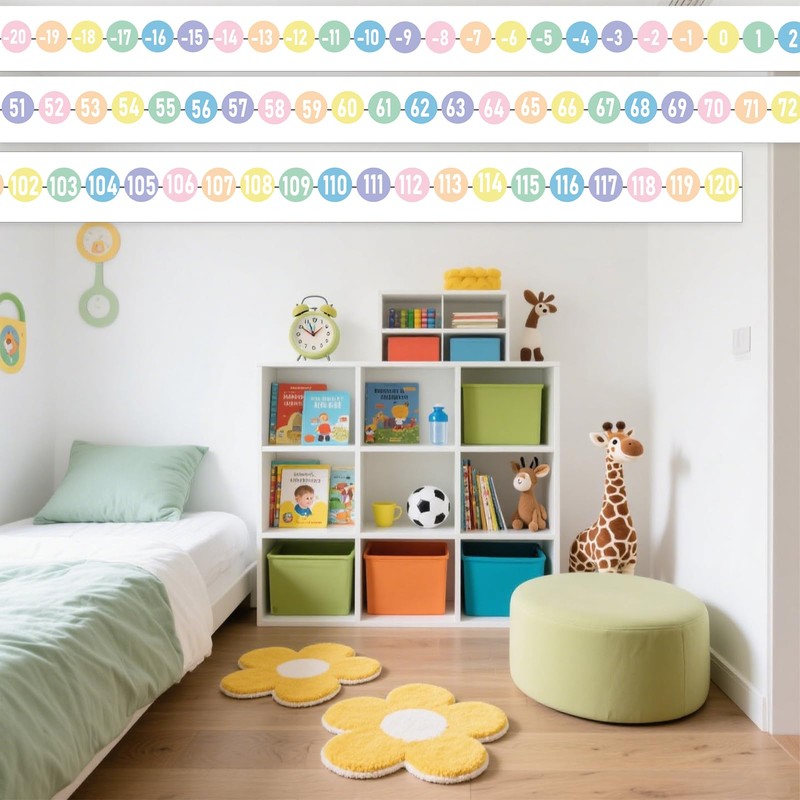 Number Line for Classroom Wall -20 to 120 Bulletin Board