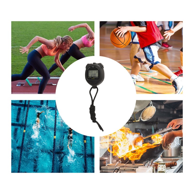 Digital Stopwatch 60 Lap Memory Split Sport Timer Waterproof with