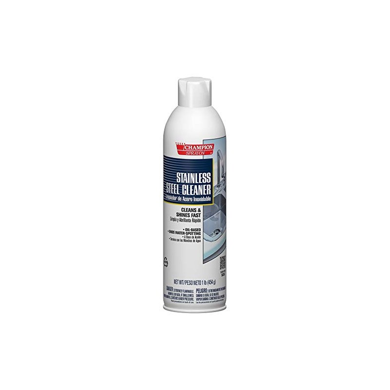 Stainless Steel Cleaner, Oil-Based Champion Sprayon 16 oz Can, Box