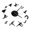 DIY Wall Clock Silent Stylish Decorative Frameless Hanging Clock for