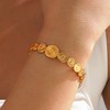 EENSYWEENSY Retro Daisy Bangle Bracelets - Stainless Steel Sun Flower
