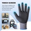 KAYGO KAYGO Safety Work Gloves MicroFoam Nitrile Coated-12 Pairs KG18NB,Seamless Knit Nylon Glove with full fingers Touchscreen, Ideal for General Purpose,Automotive,Home Improvement, Black,S