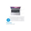 georglasko_8 White Keyboard USB Wired Full Size Mac PC Windows
