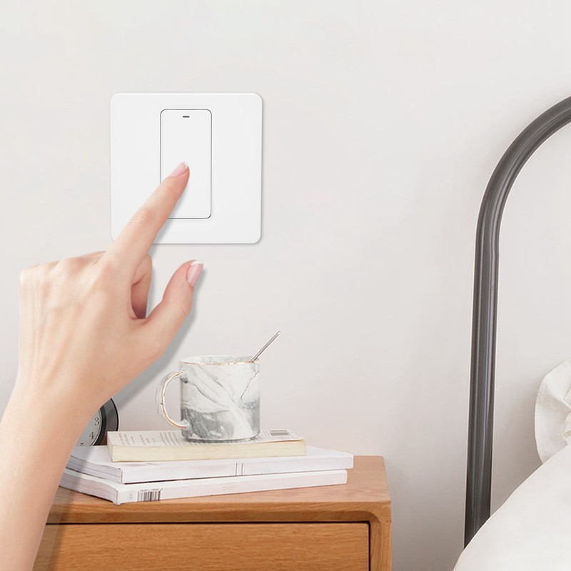 Wall Push Button Smart Light Switch Zero Fire 1 Gang