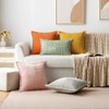 MIULEE Corduroy Cushion Covers Pack of 2 Decorative Modern Patchwork
