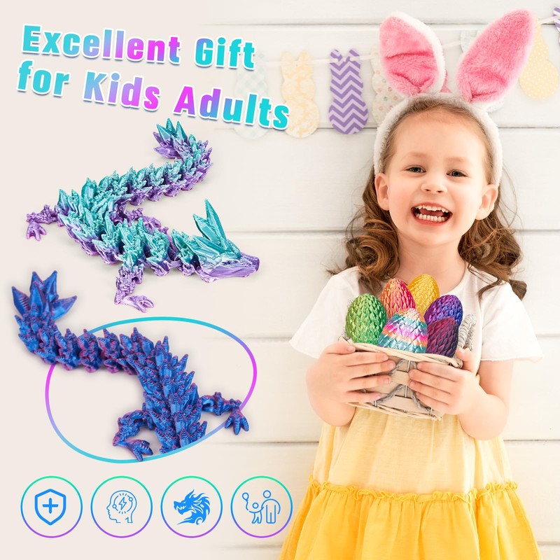 HIMS Set of 6 3D Printed Dragon Egg Mysterious Dragon