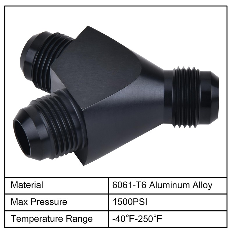 EVIL ENERGY 8AN Y Block Flare Fitting Adapter Union Splitter