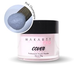 MakarttPro Acrylic Powder - 56g/2oz Nail Cover for Extension, Perfect for Professional Private Nail Technicians - Color: Pink Champagne