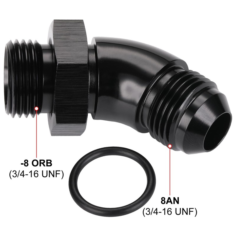 Podavelle 8AN Male Flare to 8AN -8 ORB O-ring Boss