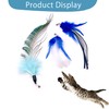 Pai Sence 12pcs Cat Feather Toys with Bells Blue for