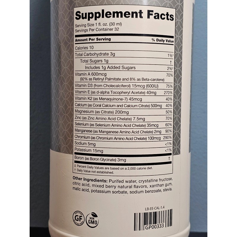 Live Pure CalciuMK+ Comprehensive Liquid Blend 32 fl oz Exp