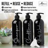 Alora Reusable Shampoo and Conditioner Bottles - Set of 3