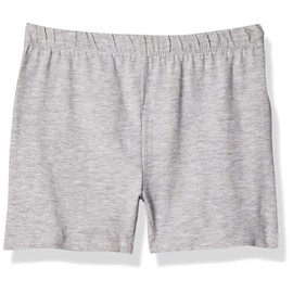 French Toast Girls' Stretch Kick Short, Heather Gray, M (7/8)