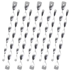 Taefuwr 10PCS Bird Scare Devices, Bird Repellent Reflective Scare Rods, Bird Deterrent Scarer Rods, Reflective Scare Spiral Rods, Double-Sided Bird Reflectors, Hanging Silver Plastic Rod