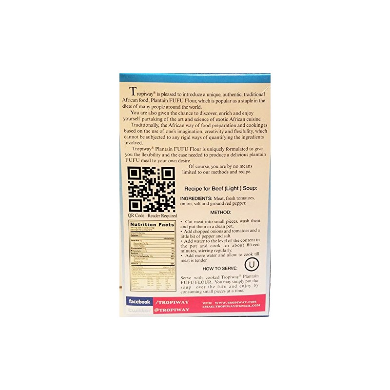 Plantain Fufu Flour 24oz Pack of 2 Pack of 2