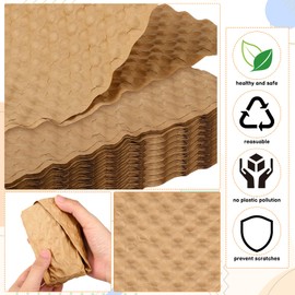 60 Sheet Paper Bubble Wrap, Cushioning Wrap 29 * 30 CM Packing Supplies for Storing Delicate Items Moving Shipping, Alternative to Plastic Bubble Filler for Moving Boxes