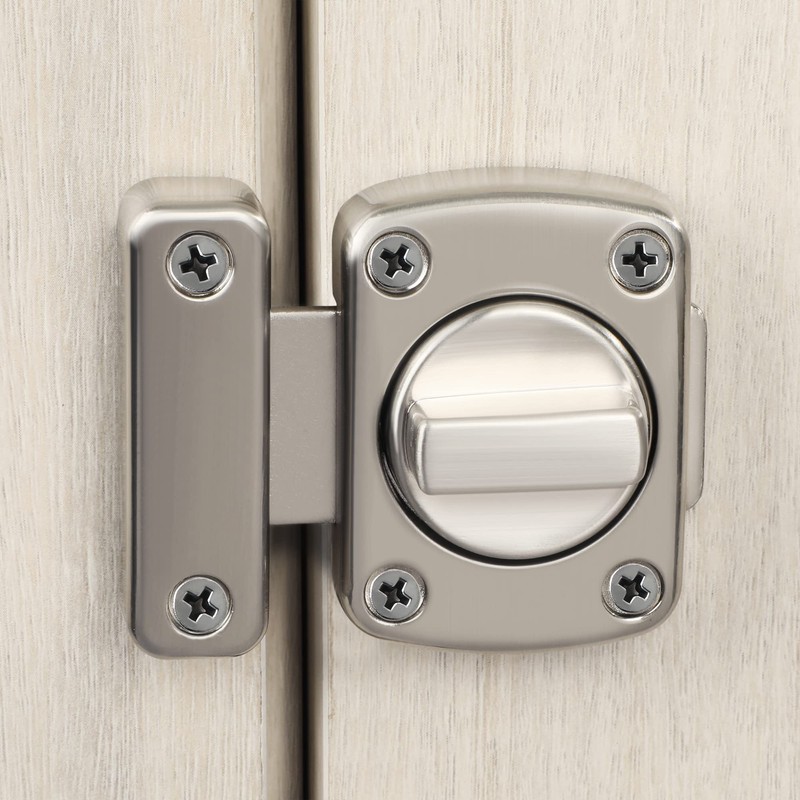 Sayayo Bathroom Latch Rotate Bolt Gate Latch Door Lock, Brushed